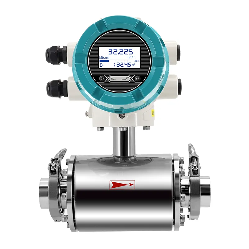 sanitary clamp electromagnetic flow meter for portable water flow meter